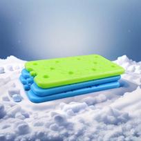 Ice Crystal Freezer Box with Air Cooler & Cold Chain Ice Pack 200ml - 165*109*15mm mėlyna