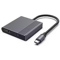 Gembird Dokstacija Gembird USB-C to HDMI + DP 4K 60Hz, black 18cm A-CM-HDMIFDPF-01