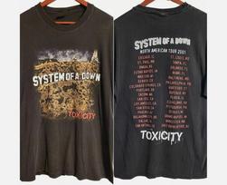 SOAD System Of A Down 2025 m. koncertinis marškinėlis Niujorkas Merch T-shirt Unisex T-shirt XXXXL