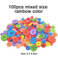 100/200pcs Round Resin Buttons Mixed Color Button Sewing Accessories Manual Button 2/4Holes Button for Sewing Accessories TMZ