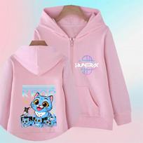 Kpop Demon Hunters Zip Up Hoodie Girls Boys Fashion Long Sleeves Loose Casual Zipper Sweatshirt 110cm geltona