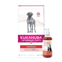 EUKANUBA Intestinal Dog 12kg + LAB V Lašišų aliejus šunims ir katėms 500ml