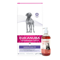 EUKANUBA Dermatosis FP 12kg + LAB V Lašišų aliejus šunims ir katėms 500ml