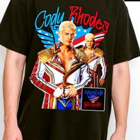 Amerikietiška svajonė WWE Cody Rhodes JUODI MARŠKINĖLIAI VISI DYDŽIAI S-5XL Unisex marškinėliai XXXL