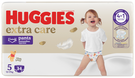 HUGGIES sauskelnės-kelnaitės, 34 vnt.