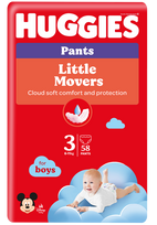 HUGGIES sauskelnės-kelnaitės, 58 vnt.