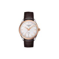 TISSOT PR100 Kolekcija Kvarcinis Mechanizmas Vyriškas Laikrodis 39mm Sidabrinis Ciferblatas Nerūdijančio Plieno Korpusas Odinė Apyrankė T101.410.26.031.00 Brown Strap