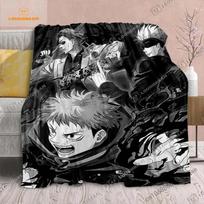 Animacinis Anime Jujutsu Kaisen Mesti pledas Minkštas su Yuji, Megumi, Obara ir Satoru Gojo Pledas Kelionei, Lovai, Lovai 30x40in