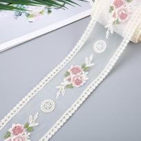5 Yards Flower Embroidery Lace Ribbon For Bow Making Clothing Decor Sewing Fabric Craft Supplies Needlework Accessories 5 Yards