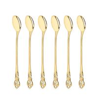 Šampano aukso indų rinkinys nerūdijančio plieno virtuvės stalo reikmenys peiliai šaukštai šakutės vakarienės rinkinys vestuvėms namuose 6pcs cake fork