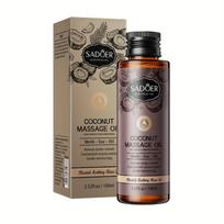 100 ml SADOER Kokosų masažo aliejus, Hipoalerginis drėkinamasis bazinis aliejus, Unisex-Suaugusiems, Kvepiantis kokosu, Sausos odos palengvinimui ir raukšlių lyginimui 100ml