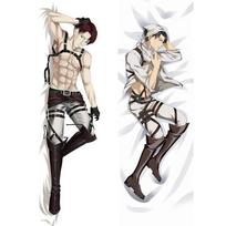 Anime Shingeki no Kyojin Attack on Titan Eren Jaeger Ackerman Levi Ymir pagalvės užvalkalas, apkabinantis kūną pagalvės užvalkalas 120x40cm