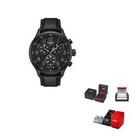 TISSOT Soko kolekcijos kvarcinis vyriškas laikrodis 45 mm juodas ciferblatas nerūdijančio plieno korpusas odinis dirželis T116.617.36.052.00 Regular Watch Box