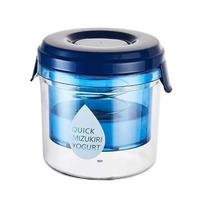 Graikiško jogurto koštuvas su dangčiu, itin smulkus tinklelis, 450 g partija, tiršto jogurto/kokosų jogurto gaminimo rinkinys, lengvai valomas, maistinis medžiaga mėlyna