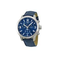 TISSOT PRC 200 Kvarcinis Mechanizmas Vyriški Laikrodžiai Laikrodis 42mm Mėlynas Ciferblatas Nerūdijančio Plieno Dėklas Odinė Apyrankė T055.417.16.047.00 Blue Dial