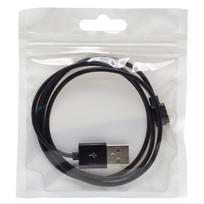 Juodas magnetinis USB įkroviklio kabelis išmaniam apyrankės laikrodžiui, 2 kontaktų, 2,84 mm atstumas juoda