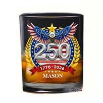 Amerikos 250-ojo jubiliejaus stiklinė „We The People“ viskio stiklinė, alkoholinių gėrimų, burbono, kokteilių stiklinė, patriotiška dovana Tėvo dienai ar veteranams L