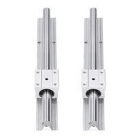 2 vnt. tiesinio bėgio kreiptuvas 300 mm judantis velenas kreipiamasis takelis CNC dalys su slankiojančiu blokeliu SBR16