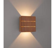 Brilagi -LED Lauko sieninis šviestuvas DOUBLERAY LINE LED/6W/230V medžio dekoras IP54