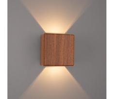Brilagi - LED lauko sieninis šviestuvas DOUBLERAY LED/6W/230V, medžio dekoras, IP54