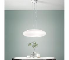 Ondaluce - Pakabinamas šviestuvas ant troselio DODI 2xE27/15W/230V Ø 53 cm balta
