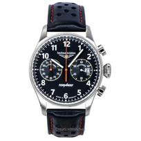 Bauhaus Aviation Tornado chronografas Odinis dirželis Juodas ciferblatas Kvarcinis 27702 Vyriškas laikrodis juoda