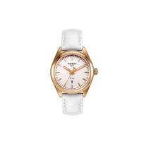 TISSOT PR100 Collection Quartz Movement Women's Watch 33mm White Dial Stainless Steel Case Leather Strap T101.210.36.031.01 Silver White Watch Dial
