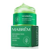 MABREM Resurrection Grass miego kaukė drėkina balinančią senėjimą stabdančią hialurono rūgštį, dvigubą drėkinimą, atkuriančią odą naktį 1pcs