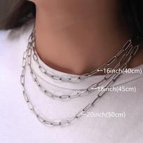 3–5 MM sąvaržėlių grandinės karoliai moterims, vyriškos sidabro/aukso spalvos nerūdijančio plieno kabelio jungties grandinėlės aukso tono „Choker“ gimtadienio dovanos 3mm-16inch(40CM) sidabras