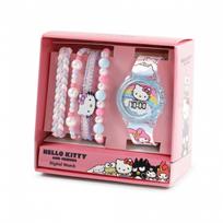 HELLO KITTY Elektroninis laikrodis su silikoninių dirželių rinkiniu
