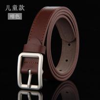 Children's Leather Pin Buckle Belt Fashion Simple Casual Versatile Jeans Boys Girls Students Black Belts Clothing Accessories 110cm raudona