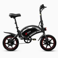 Elektrinis dviratis DYU D3F 250W variklis Dvigubi diskiniai stabdžiai 36V 10AH Mini sulankstomas elektrinis dviratis su pastovaus greičio palaikymo sistema Maksimali apkrova 120Kg Juodas No Accelerator juoda