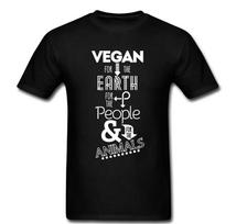 Veganiški Žemės Gyvūnai Žmonės Myli Eik Žaliai Medžiai Lapai Išsaugok Sveiką Marškinėliai M black