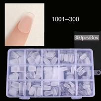 300pcs Nail Art Press on False Nail Matte Clear Full Cover Coffin Square Almond Short Fake Nail Gel Tips Manicure Extension Tool