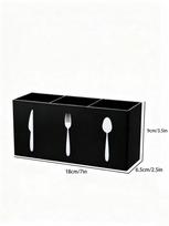 Multi-Function Kitchen Utensil Organizer - Space-Saving Plastic Cutlery Holder, Can Store Spoons, Knives And Forks, Durable White balta