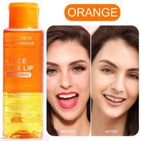 Dvipusis valomasis aliejus Giliam veido valymui Akių ir lūpų makiažui Emulsinasi Greita švelni priežiūra orange