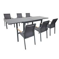 Stalas NOVELLY HOME, ištraukiamas su stikliniu stalviršiu, Set1 XT1331