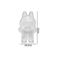 1pc Labubu Clear Acrylic Display Case Transparent Display Cover Dust-Proof Protective Box for Collectors, Party Decoration, Halloween Gift Stand