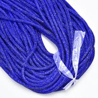 New 6mm Glass Crystal Cord Rhinestone Rope Applique Colorful Tube Trim Strass Bridal Dress Clothes Hairpin Shoes Bags DIY 1 yard