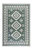 Elle Decoration Gemini dvipusis kilimas vidaus ir lauko erdvėms Dynamic Green 160x230, tinka naudoti terasoje ar balkone