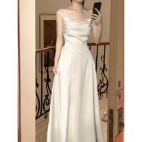 Dress banquet light dress beautiful waist thin umbrella skirt women's summer temperament S- (can be worn within 45kg)