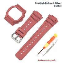 For Casio DW5600 DW-5600 GW-B5600 DW5610 GW-M5610 Series Resin Silicone Strap Case Set DW5600ske Rubber Watchband Bezel Shell 5600 series armijos žalia spalva