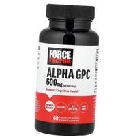 Alfa-glicerilfosforilcholinas, Alpha GPC 600, Force Factor 60 kaps. (72641024) 60vcaps