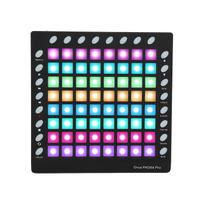 WORLDE MIDI Controller DJ Pad with 64 RGB Pads 128GM Sounds 8 RGB Buttons 6 Transport Controls Built in Editor Portable