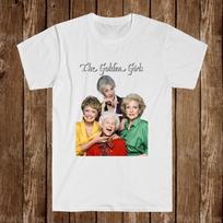 Auksinės merginos 80-ųjų 90-ųjų TV laida Vyriški baltas marškinėliai Dydis S-5XL Unisex marškinėliai L