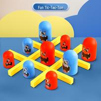 Matrioška kryžiukai-nuliukai ir šachmatų žaidimas interaktyviam šeimos pasilinksminimui Fun Tic-Tac-toe 0.25kg