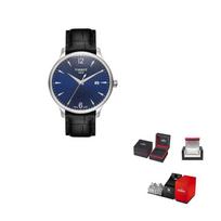 TISSOT Junya Collection Quartz Movement Men's Watch 42mm Blue Dial Stainless Steel Case Genuine Leather Strap T063.610.16.047.00 Regular Watch Box