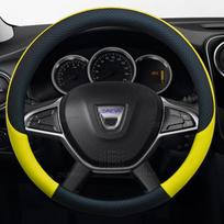 DERMAY Automobilio vairo užvalkalas Dacia Sandero Stepway Logan Dokker Duster Jogger Spring Lodgy Bigster Automobilių priedai C-Black