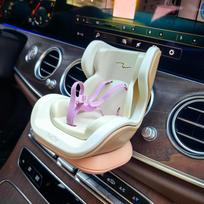 Automobilinė lėlė, saugos kėdutė 17 cm Labubu animacinio kėdės modelio, Labubu automobilinės kėdutės išėjimo dekoras, Labubu lėlės automobilio interjero stilius