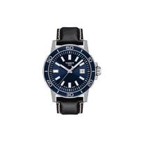 TISSOT Daring kolekcijos kvarciniai vyriški laikrodžiai Laikrodis 44mm Mėlynas ciferblatas Nerūdijančio plieno korpusas Odinis dirželis T125.610.16.041.00 Blue Dial